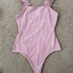 Le Lis Pink Floral Bodysuit